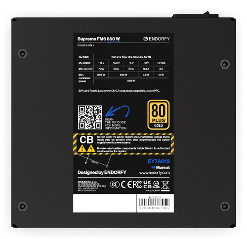 850W ENDORFY Supremo FM6 80 PLUS Gold