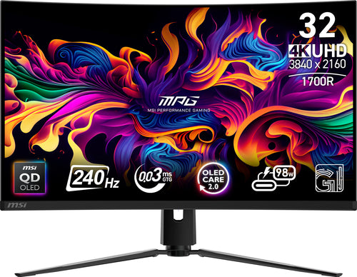MSI MPG 321CURX QD-OLED – buet skærm