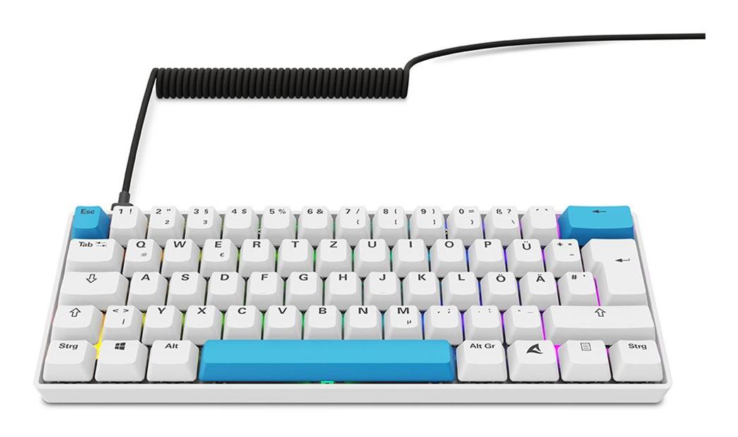Sharkoon SKILLER SGK50 S4 Gen2 PBT (white, DE layout, Gateron G Pro 3.0 Yellow) Sharkoon