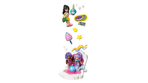 LEGO Friends 42703 – Havfrue-rutsjebane – minidukke, havfruer, muslingescene og småt tilbehør