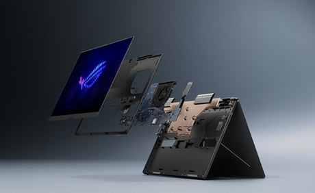 ASUS ROG Zephyrus Duo GX651AR-SR042W – adskilte dele eller tilbehør; tastaturlayout illustrativt