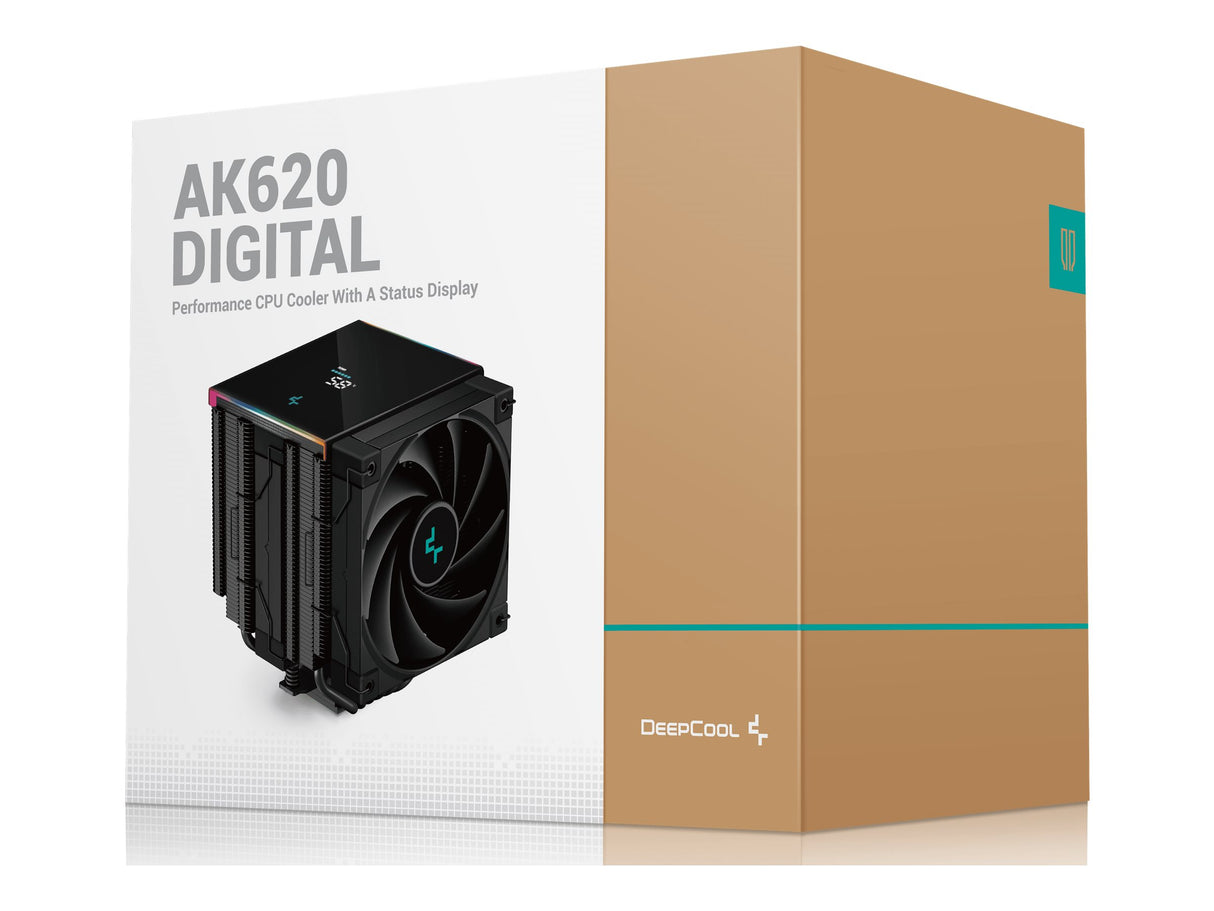 Deepcool AK620 DIGITAL CPU Køler 1-pack Sort 120 mm