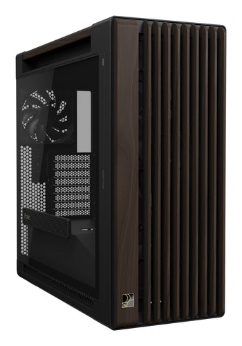 ASUS ProArt PA602 Wood Edition Modern Black - Tempered Glass Panel – set skråt forfra (vinkel 2)