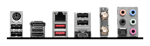 MSI B760 GAMING PLUS WIFI DDR4 – tilslutninger