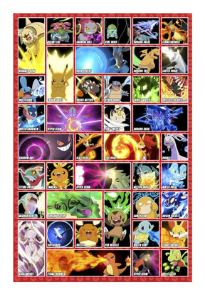 Pokemon Moves Poster - 91.5x61 cm Abysse