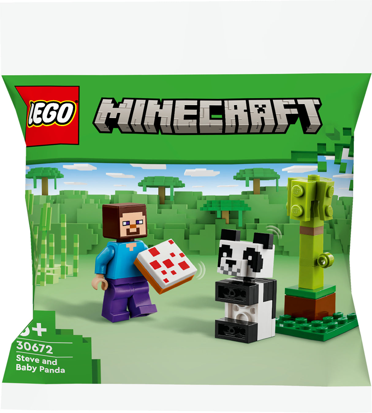 LEGO 30672 Minecraft Steve with Baby Panda, construction toy LEGO