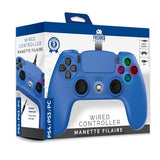 Freaks and Geeks kablet PS4-controller – blå, 3 m