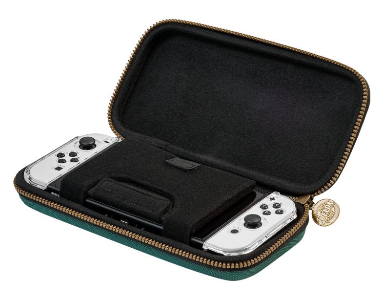Nintendo Switch Game Traveler Deluxe Travel Case - Green Zelda Tears of the Kingdom Nacon
