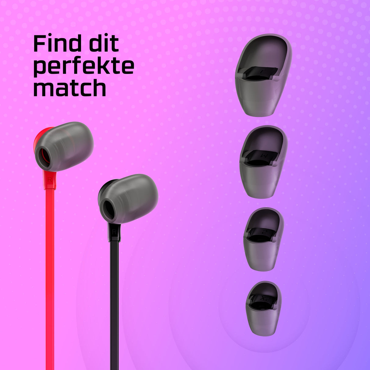 HyperX Cloud Earbuds II Kabling Øreproptelefoner Sort Rød Hewlett-Packard