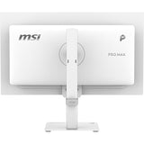 MSI PRO MAX 271UPXW12G – 26,5″ 4K QD-OLED-skærm, hvid – bagside med stativ