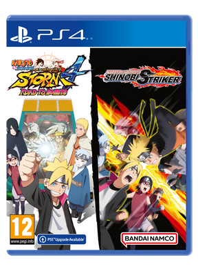 Naruto Shippuden Ultimate Ninja Storm 4, Road to Boruto + Naruto to Boruto Shinobi Striker – PlayStation 4 – spilomslag