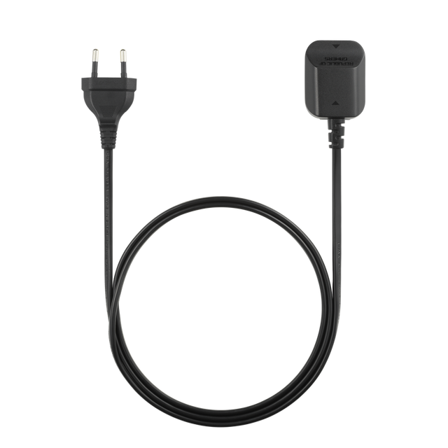 ASUS ROG LPR01 sort strømkabel i EU-udgaven med tobenet stik og ROG-opladeradapter