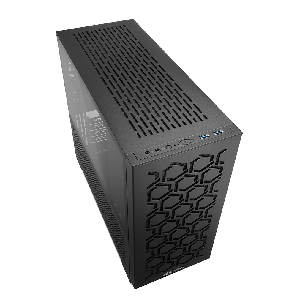 Sharkoon MS-Y1000, gaming tower case (black, tempered glass side panel) Sharkoon