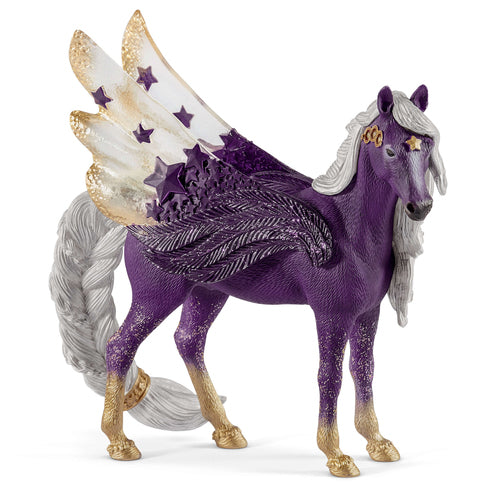 Schleich Bayala Stjerne-Pegasus hoppe 70579 med brede mørke vinger