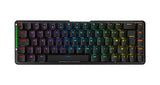 ASUS ROG Falchion – tastatur og arbejdsflade set ovenfra; layout på billedet er illustrativt