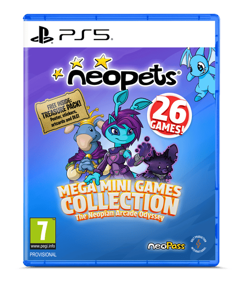 Neopets: Mega Mini Games Collection - The Neopian Arcade Odyssey  (Day 1 Edition) – PlayStation 5 – spilomslag