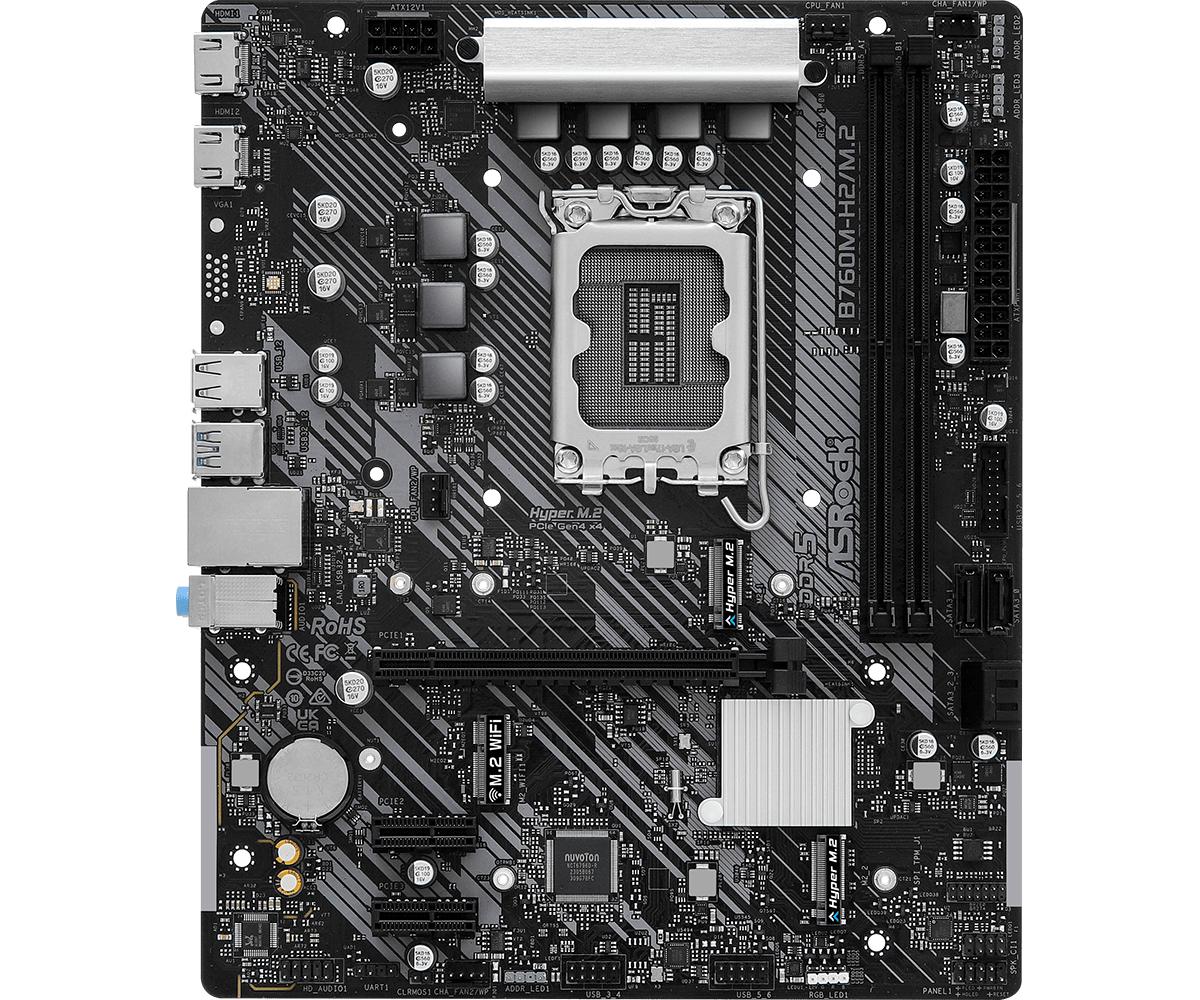 ASRock B760M-H2/M.2 Micro-ATX LGA1700 sokkel Intel B760 ASRock