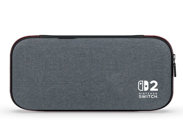 PowerA Slim Case Nintendo Switch 2 Mørkegrå – Mørkegråt etui forfra