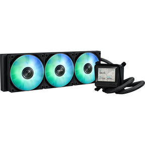 ASUS MAX Gaming LC 360 ARGB LCD – sort radiator med tre ARGB-blæsere og pumpe