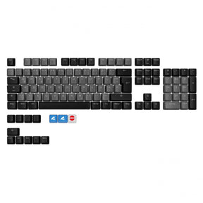 Sort Sharkoon SAC20 ISO DE-sæt med 115 keycaps og ekstra tastestørrelser