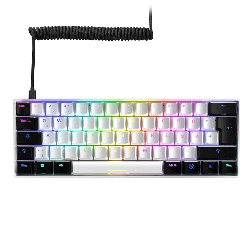 DE layout - Sharkoon SKILLER SGK50 S4, gaming keyboard (white/black, Kailh Red) Sharkoon