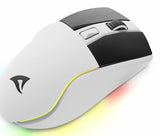Sharkoon SKILLER SGM50W White 6400 DPI ATG4090 RGB 2.4GHz Wireless 70h Battery Charging Dock Gaming Mouse Sharkoon