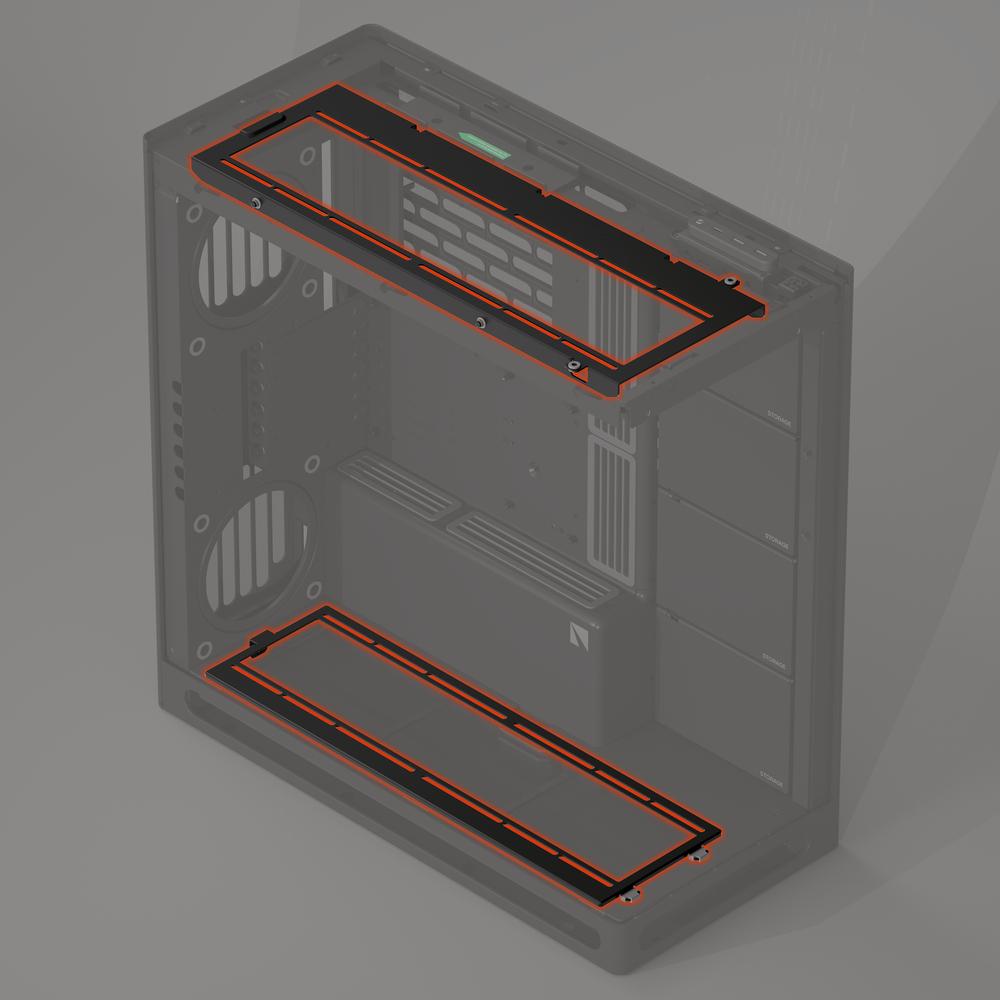 HAVN HS 420 Fan Brackets for 360mm Radiator - Black HAVN