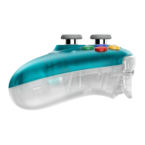 8BitDo Ultimate 2 Wireless 2.4G – Controller – Clear Blue – controller skråt fra siden