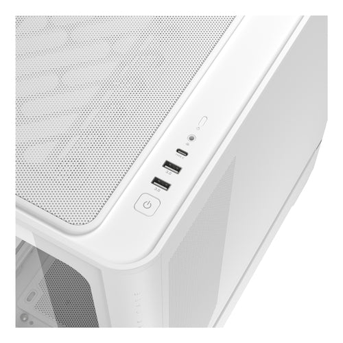 ASUS PRIME AP304 TG ARGB WHITE – nærbillede af produktets detaljer (vinkel 4)