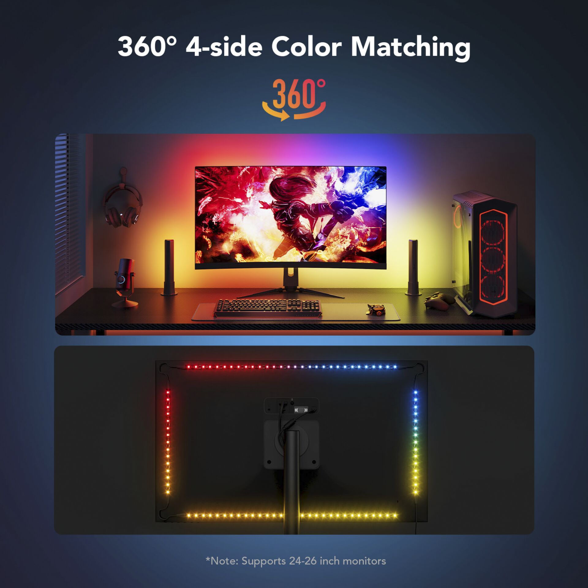Govee PC Monitor Pro Kit til 27" - 34" Skærme