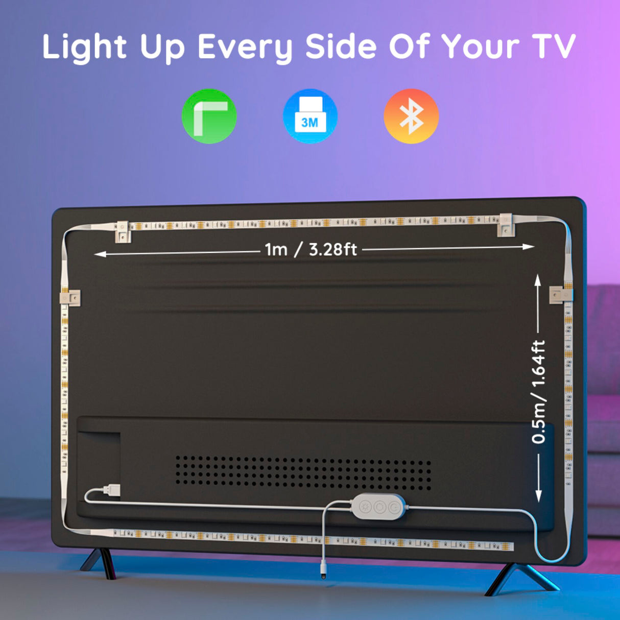 Govee RGB Bluetooth LED Backlight til 46" - 60" TV