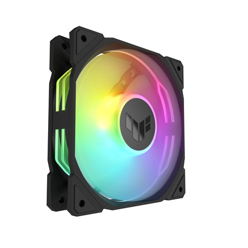 ASUS TUF GAMING TR120 ARGB 3IN1 Black – set skråt forfra (vinkel 2)