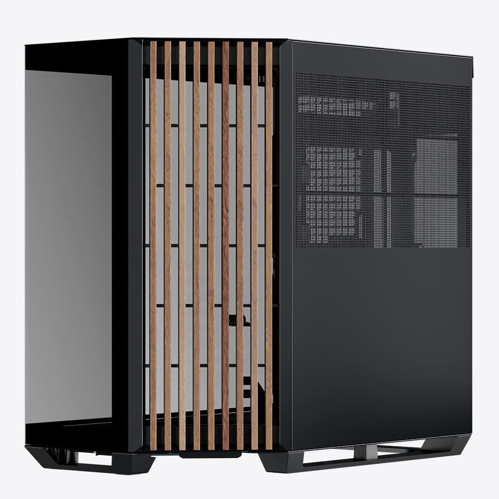 APNX V1, Midi-Tower, ATX, Tempered Glass - Wood, black Aerocool Advanced Technologies Co., LTD (APNX)