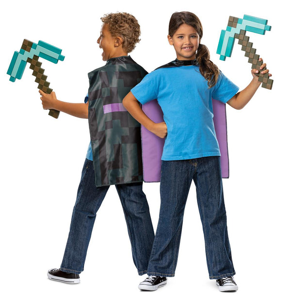 Förklädnad - Minecraft Rollspel - Hacka och Cape Set (156249-15L)