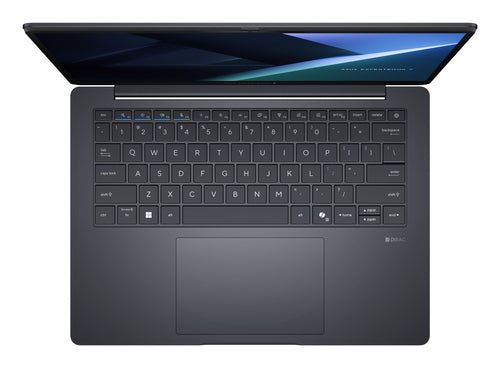 ASUS ExpertBook BM3406CGA-LY0261X Copilot+ PC – tastatur og arbejdsflade set ovenfra; layout på billedet er illustrativt