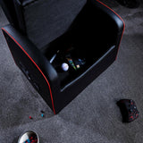 X-Rocker - Shift Luxe Junior 2.1 Ottoman Gaming Chair with Storage X-Rocker