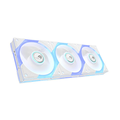 ASUS ROG Eurux GR120 ARGB Reverse Fan White Edition - Triple Pack – set skråt forfra (vinkel 3)