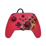 PowerA Advantage kablet controller – Red Blaze – Xbox/PC – rød forside med flammemotiv