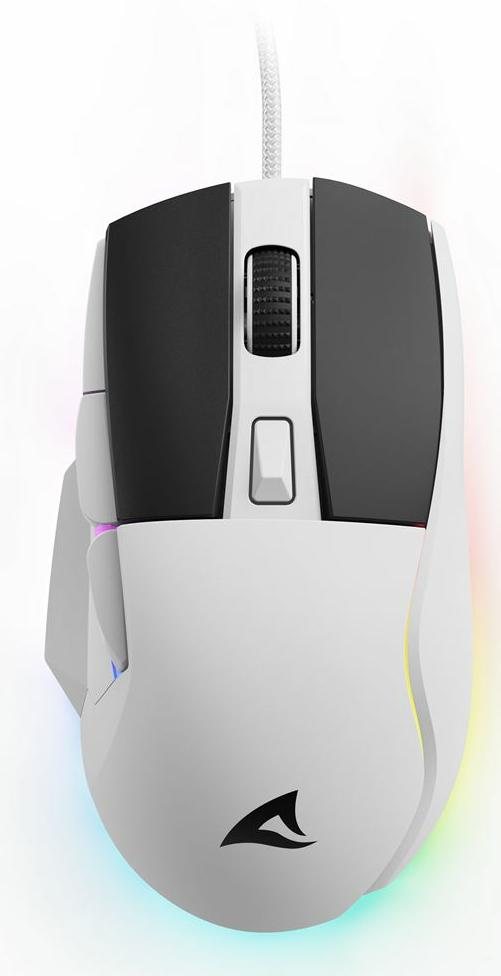 Sharkoon SKILLER SGM35 gamingmus – hvid, 6.400 DPI