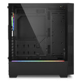 Sharkoon RGB LIT 200 tower case (black, front and side panel of tempered glass) Sharkoon