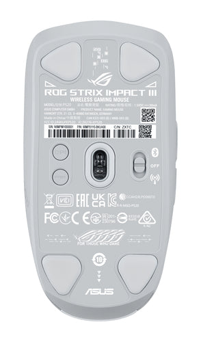 Asus ROG Strix Impact III Wireless White – gamingmus – Hvid