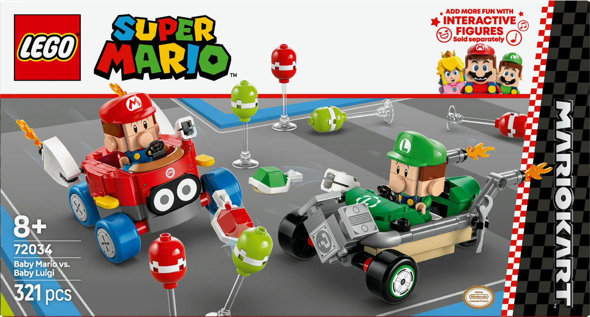 LEGO 72034 Super Mario - Mario Kart: Baby Mario vs. Baby Luigi LEGO