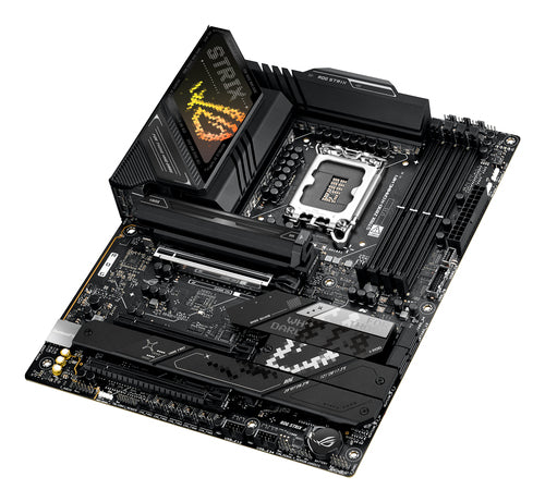 ASUS ROG STRIX Z890-H GAMING WIFI set ovenfra i vinkel