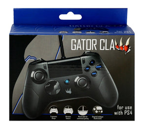 ORB Gator Claw kablet controller til PS4 – sort