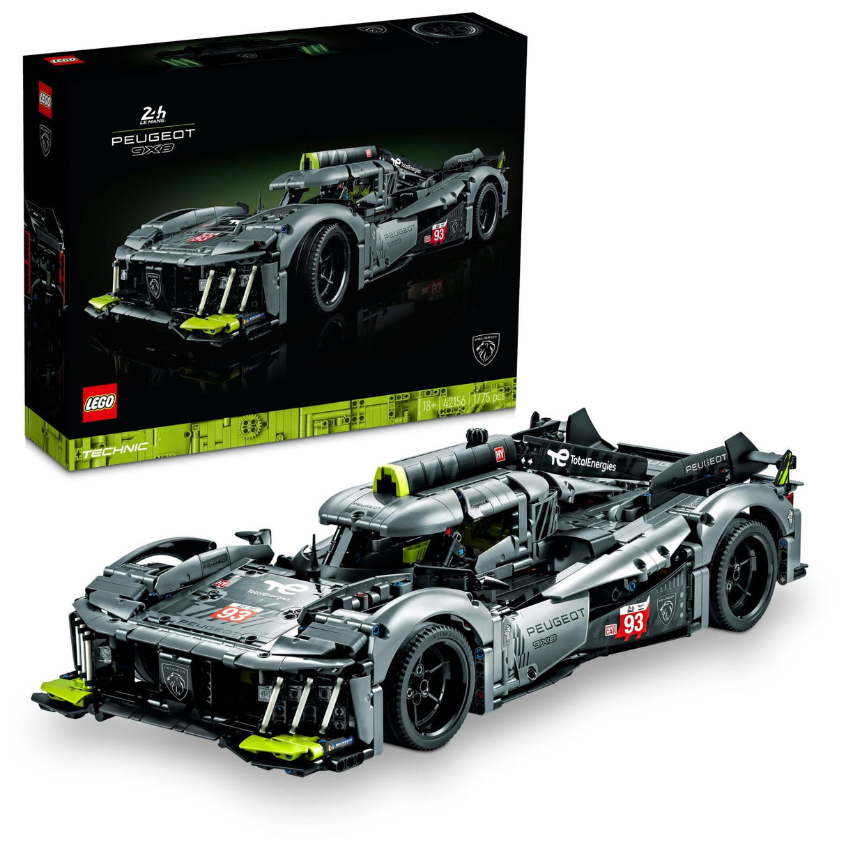LEGO Technic - PEUGEOT 9X8 24H Le Mans Hybrid Hypercar (42156) LEGO