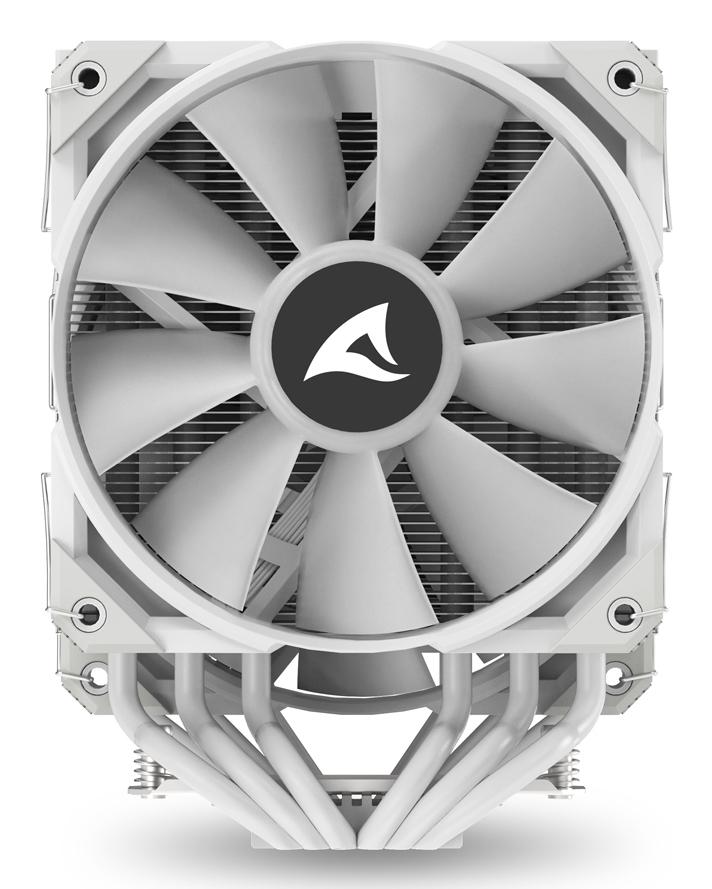 Sharkoon A60 RGB White 260W TDP 6-Heatpipe Dual Tower Dual 120mm PWM FDB ARGB CPU Air Cooler Sharkoon