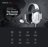 Gaming headphones HAVIT H2033d (white-black) Havit