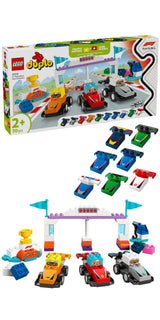 LEGO 10445 DUPLO F1 Team Racing Cars with Racers LEGO
