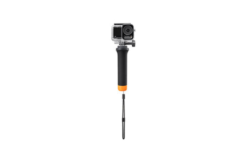 DJI Osmo Action Diving Accessory Kit – Dykkerhus og flydegreb – Flydegreb vist med kamera; kamera medfølger ikke