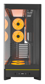 Montech HS02 PRO, ATX, Glass front, 5 Pre-installed fans - Black Telon Technology Co Ltd (Montech)